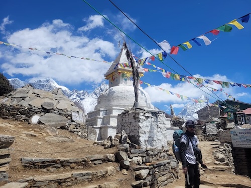 meditating in himalayas